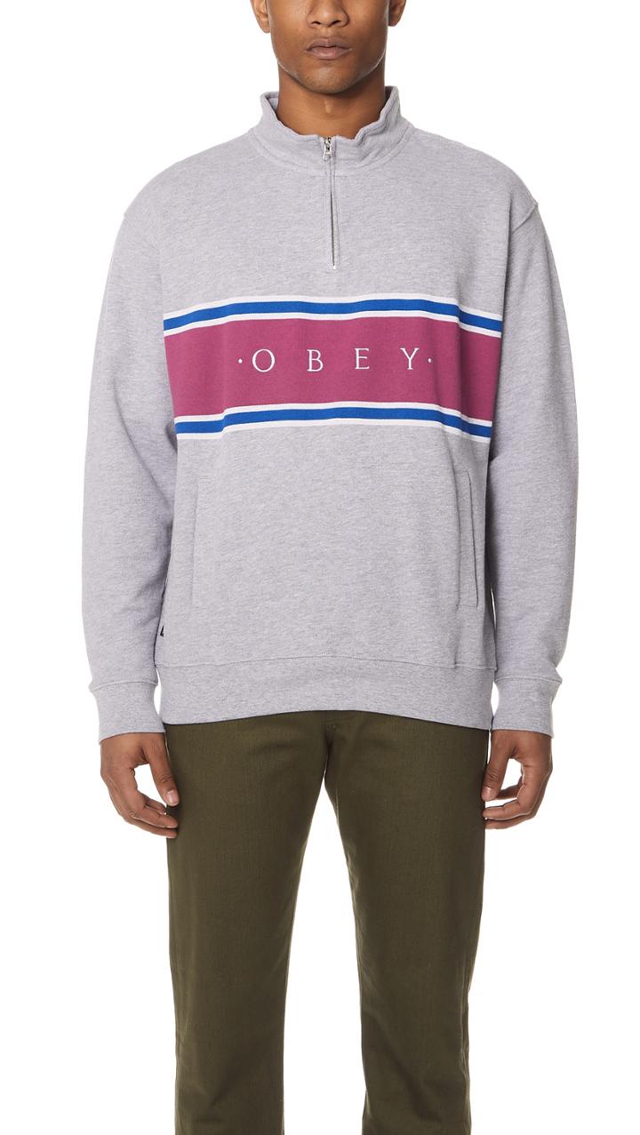 Obey Palisade Mac Neck Zip Sweatshirt
