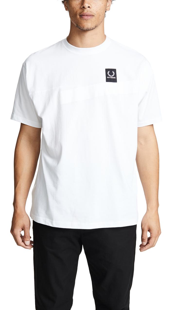 Fred Perry By Raf Simons Tape Detail T Shirt