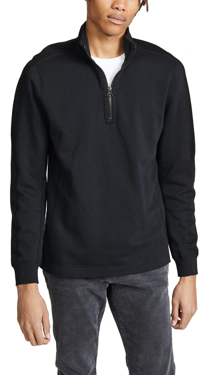 Wings Horns Inverted Half Zip Sweatshirt