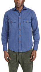 Barena Venezia Teti Herringbone Double Pocket Shirt Jacket