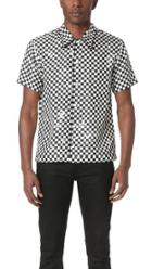 Marc Jacobs Distressed Check Short Sleeve Shirt