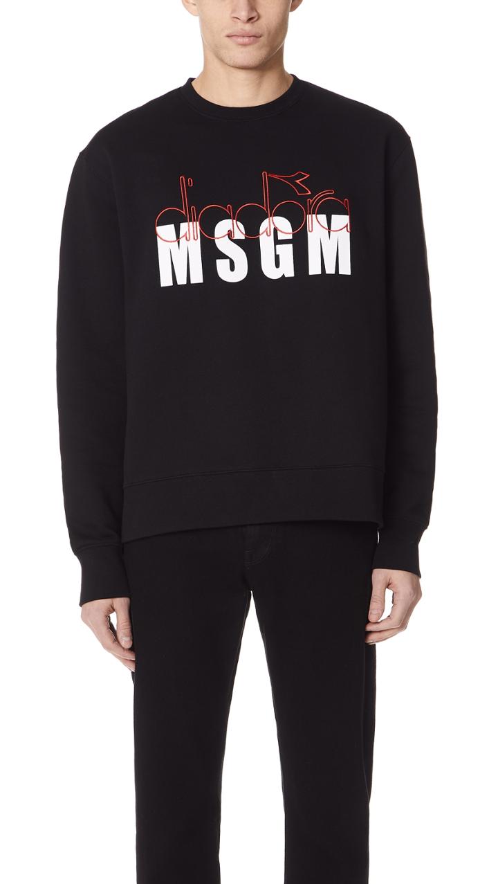 Msgm Diadora Logo Sweatshirt