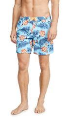 Sundek Floral Swim Shorts With Elastic Waist
