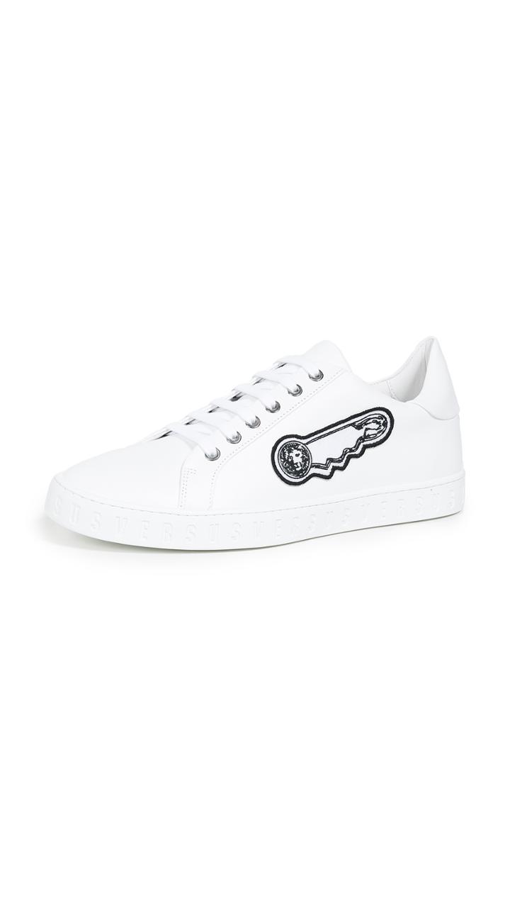 Versus Low Top Sneakers With Safety Pin Detail