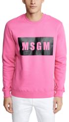 Msgm Msgm Big Box Logo Crew Neck Sweatshirt