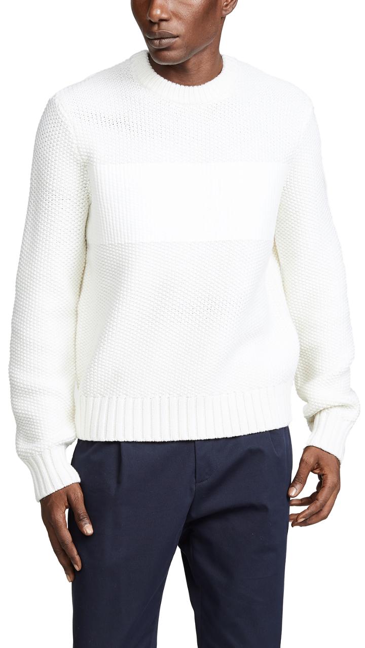 Helmut Lang Rubber Stripe Wool Sweater