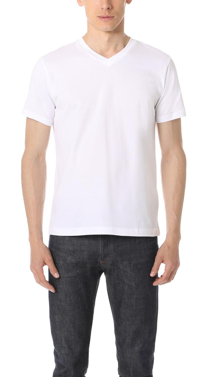 Sunspel Short Sleeve V Neck Tee