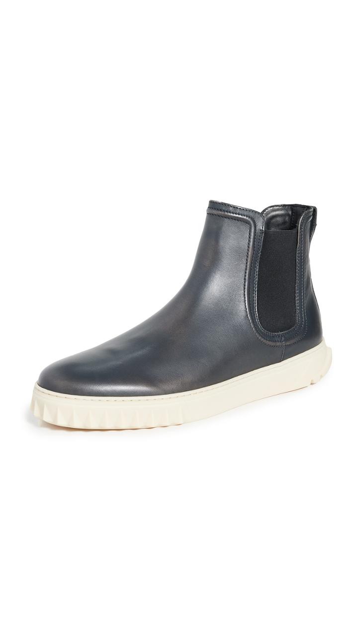 Salvatore Ferragamo Talos Leather Sneaker Boots