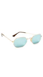 Ray Ban Octagon Flat Lens Sunglasses