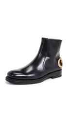 Salvatore Ferragamo Bankley Gancini Heel Runway Boots