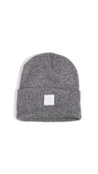 Save Khaki Map Label Cuff Beanie Hap