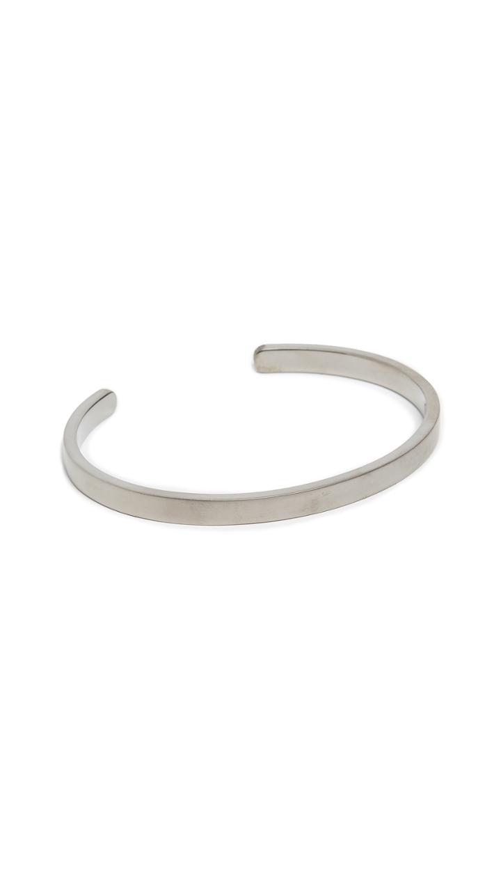 Miansai Rhodium Singular Cuff Bracelet