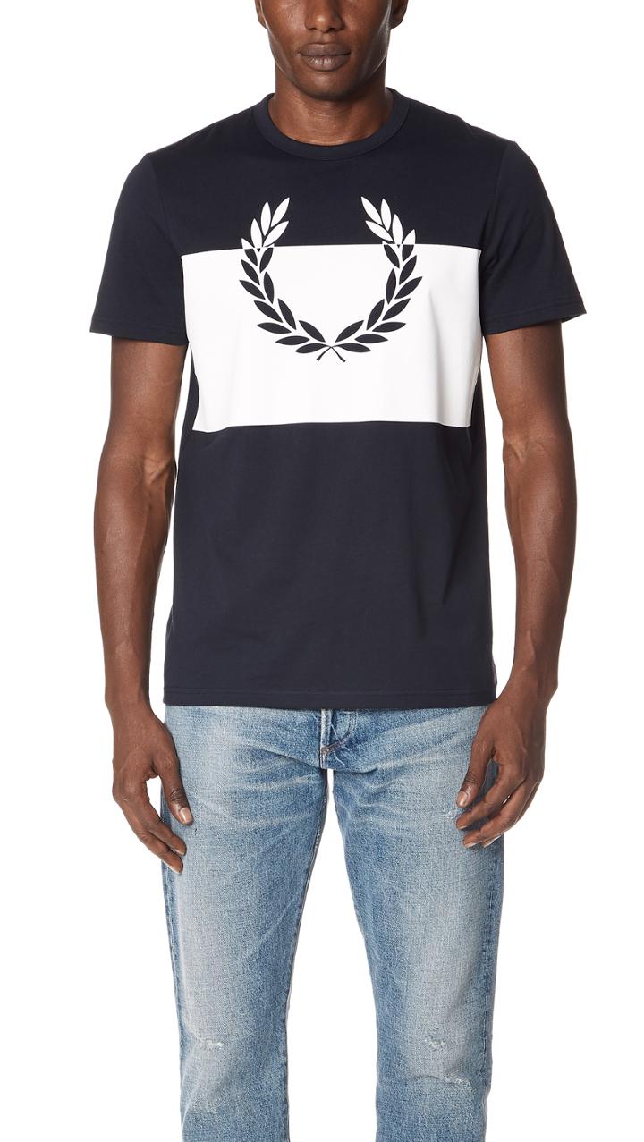Fred Perry Laurel Wreath Print T Shirt