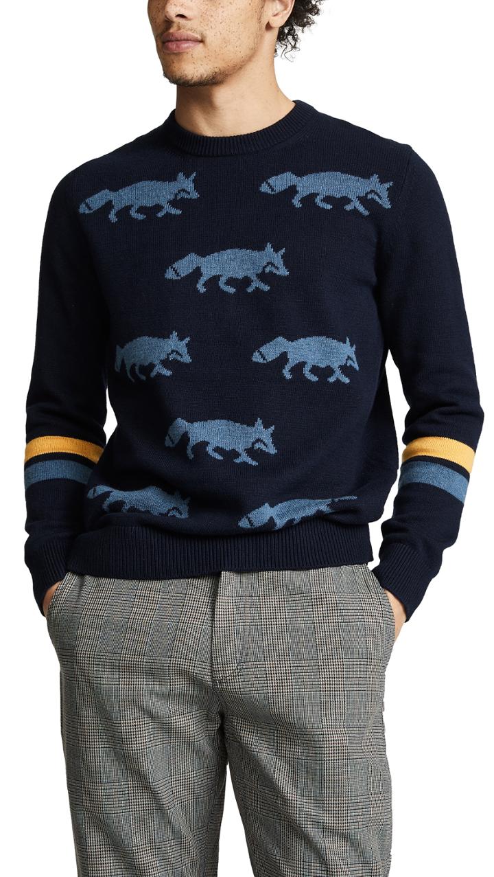 Ps By Paul Smith Intarsia Fox Sweater