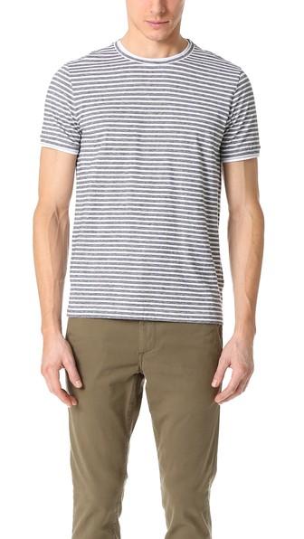 Theory Rylee Striped Crew Tee