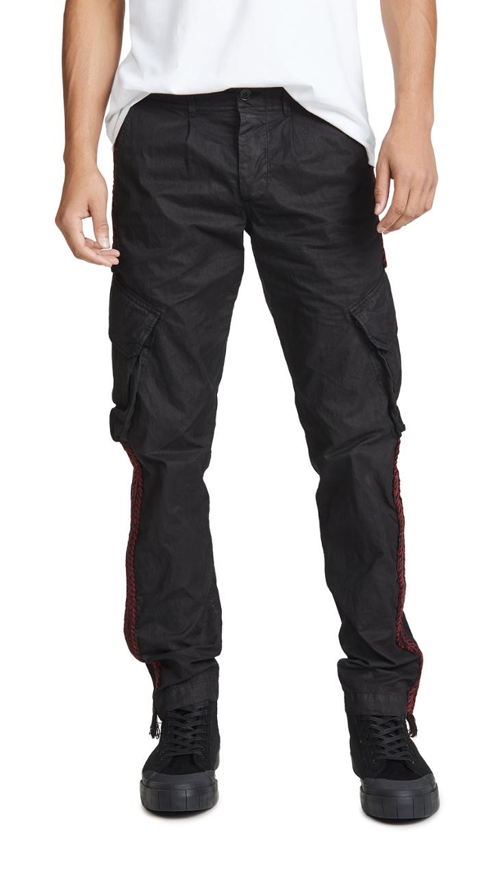President S Jungle Cargo Trousers With Embroidered Taping