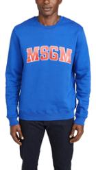 Msgm Msgm Collegiate Logo Crew Neck Sweatshirt