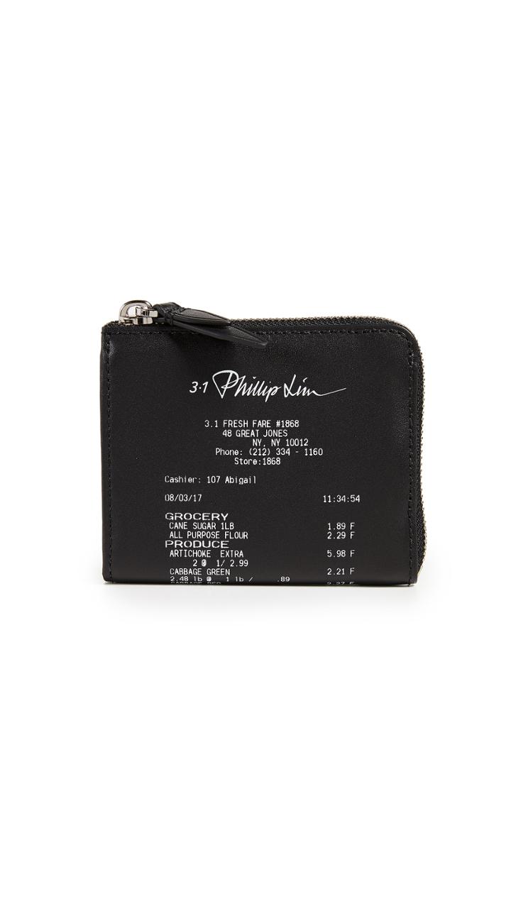 3 1 Phillip Lim Receipt Print Zip Around Wallet