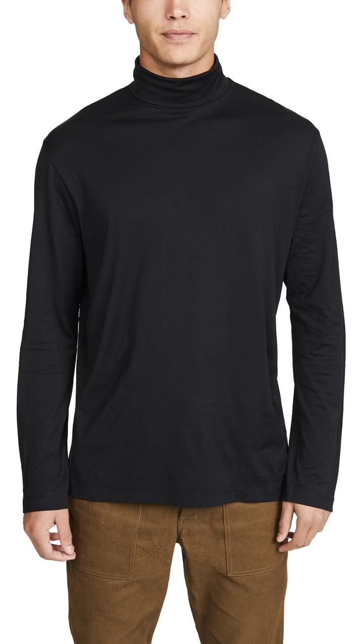 Sunspel Long Sleeve Roll Neck T Shirt