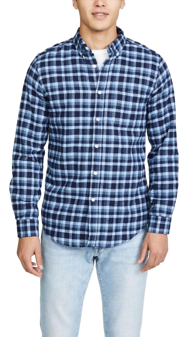 Portuguese Flannel Doble Gingham Button Down Shirt