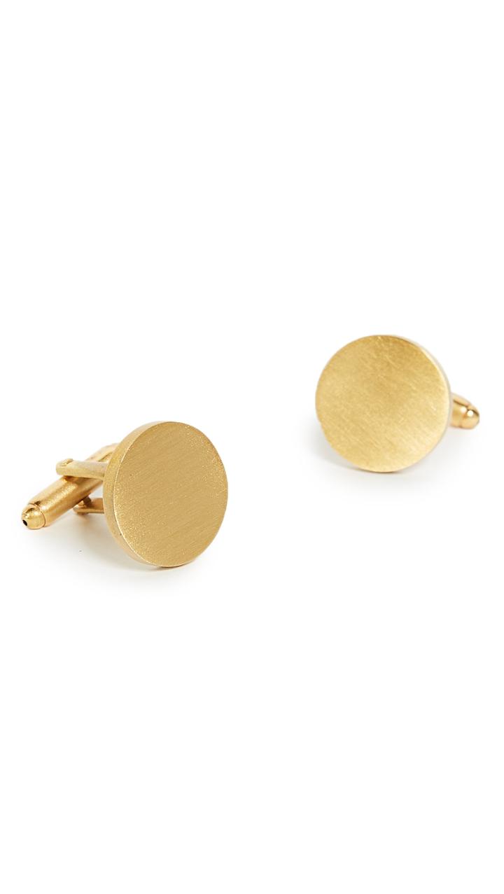Izola Blank Brass Cufflinks