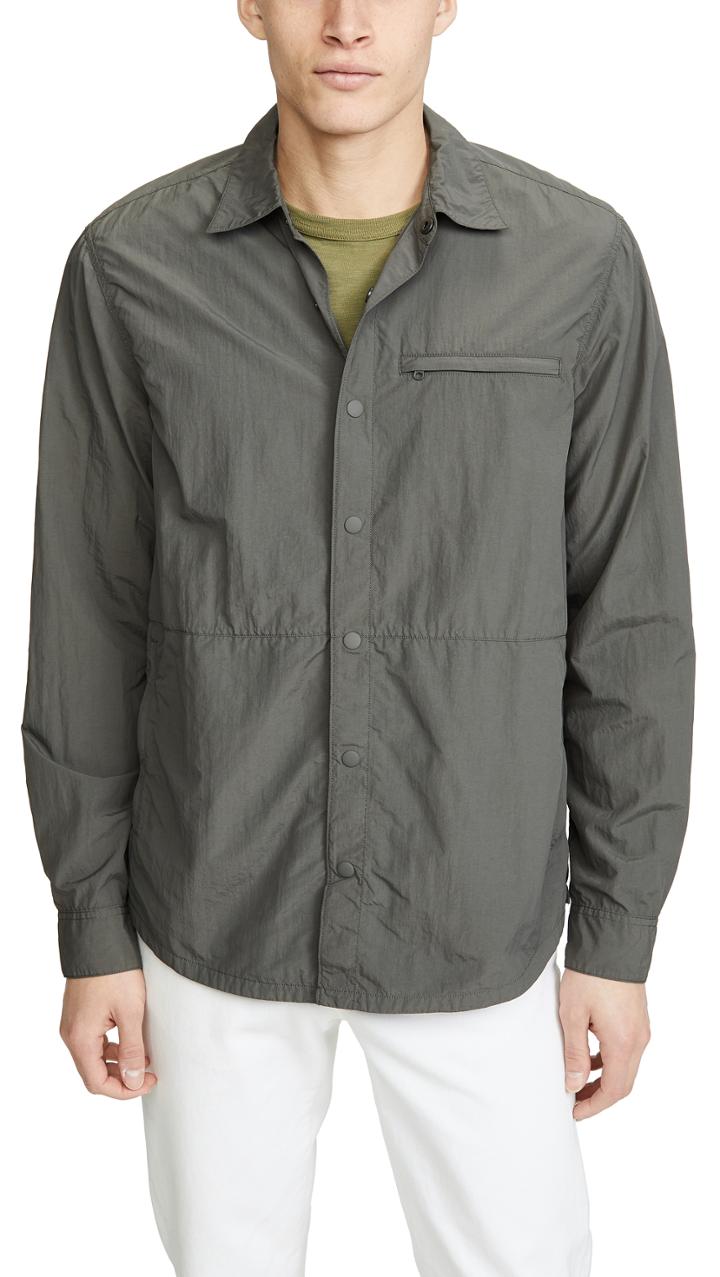 J Crew Packable Nylon Shirt Jacket