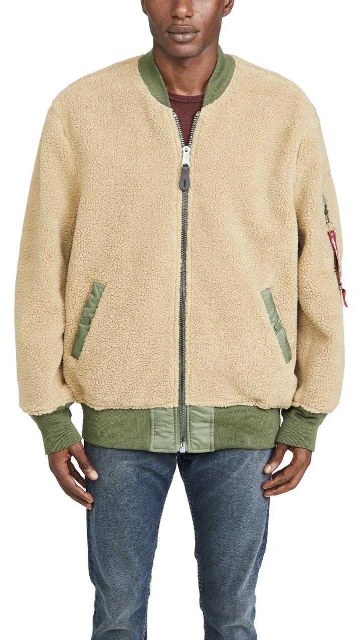 Alpha Industries L 2b Sherpa Loose Flight Jacket