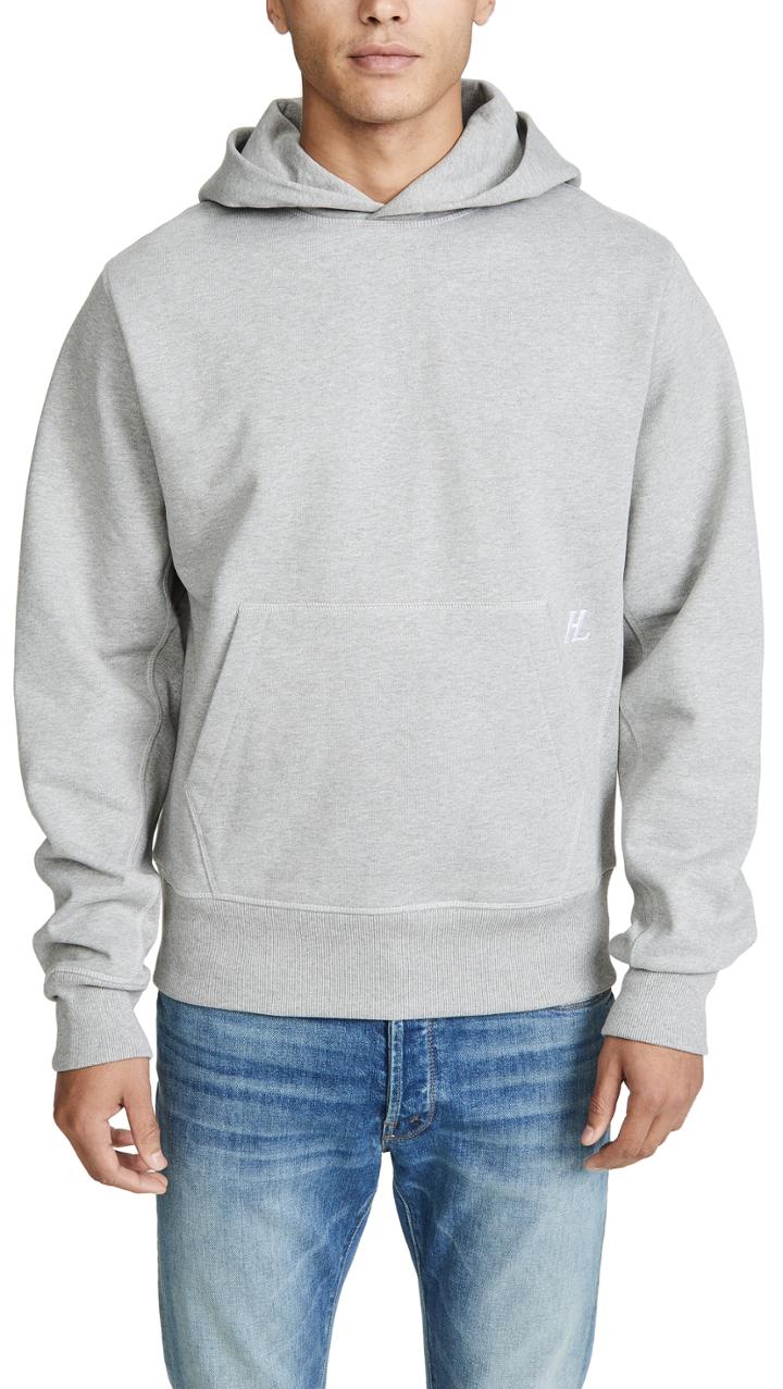 Helmut Lang Compact Brushed Logo Hoodie