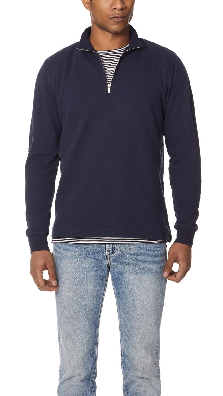 Sunspel Cellulock Half Zip Pullover