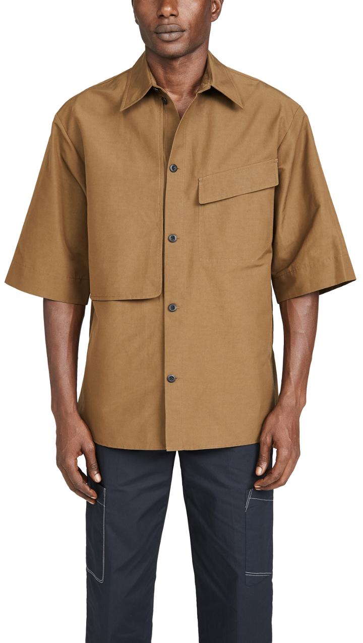 3 1 Phillip Lim Short Sleeve Oversized Uniform Shirt