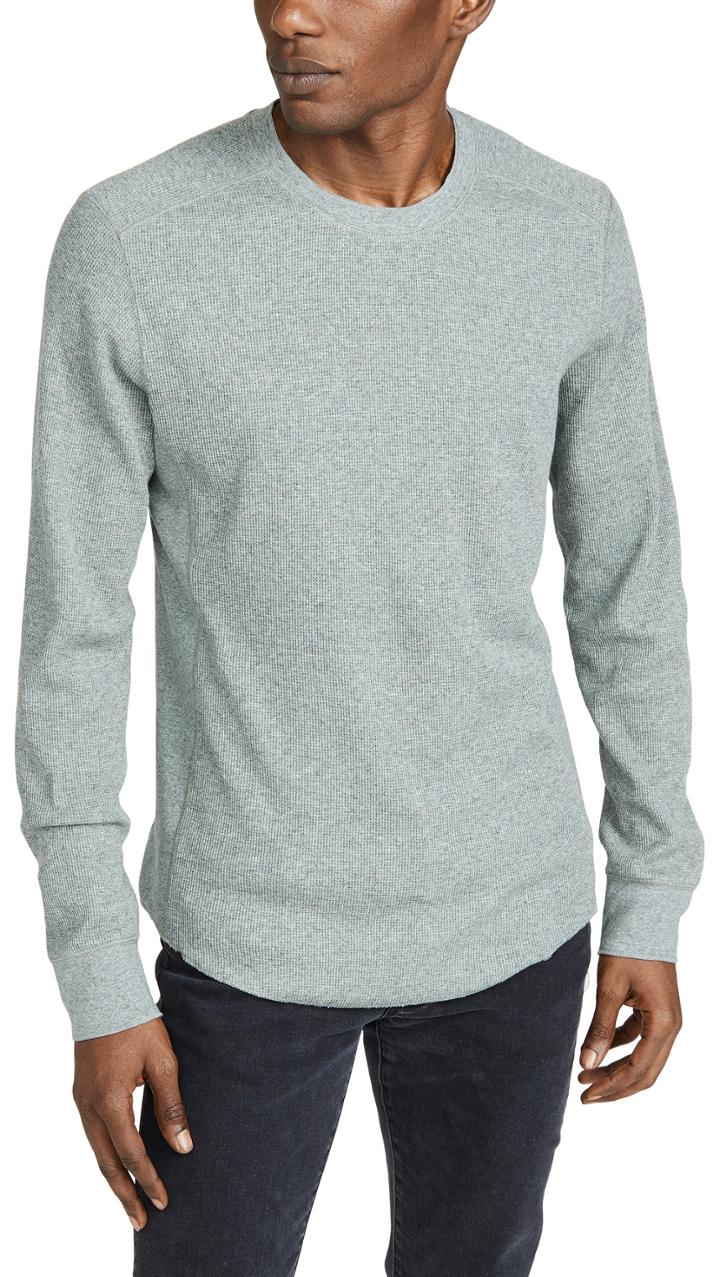 Vince Long Sleeve Waffle Shirt