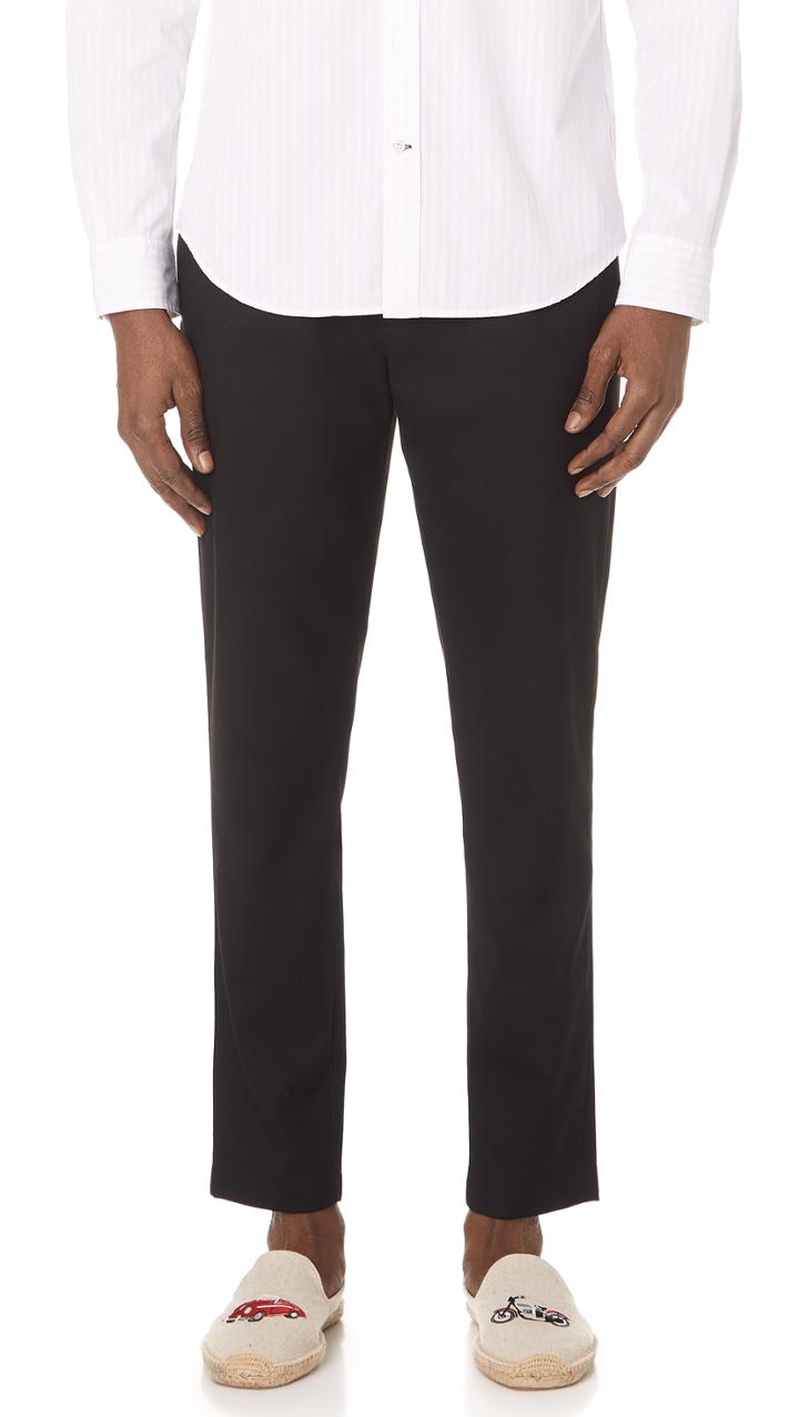 Club Monaco Pleated Twill Trousers