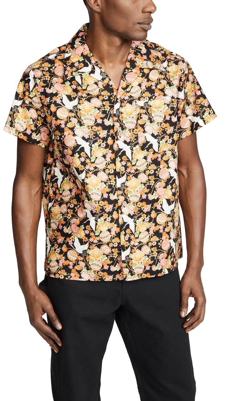 Naked Famous Aloha Shirt Japan Tsuru Festvial