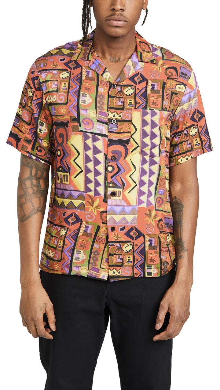 Portuguese Flannel Cabinda 90s Camp Shirt