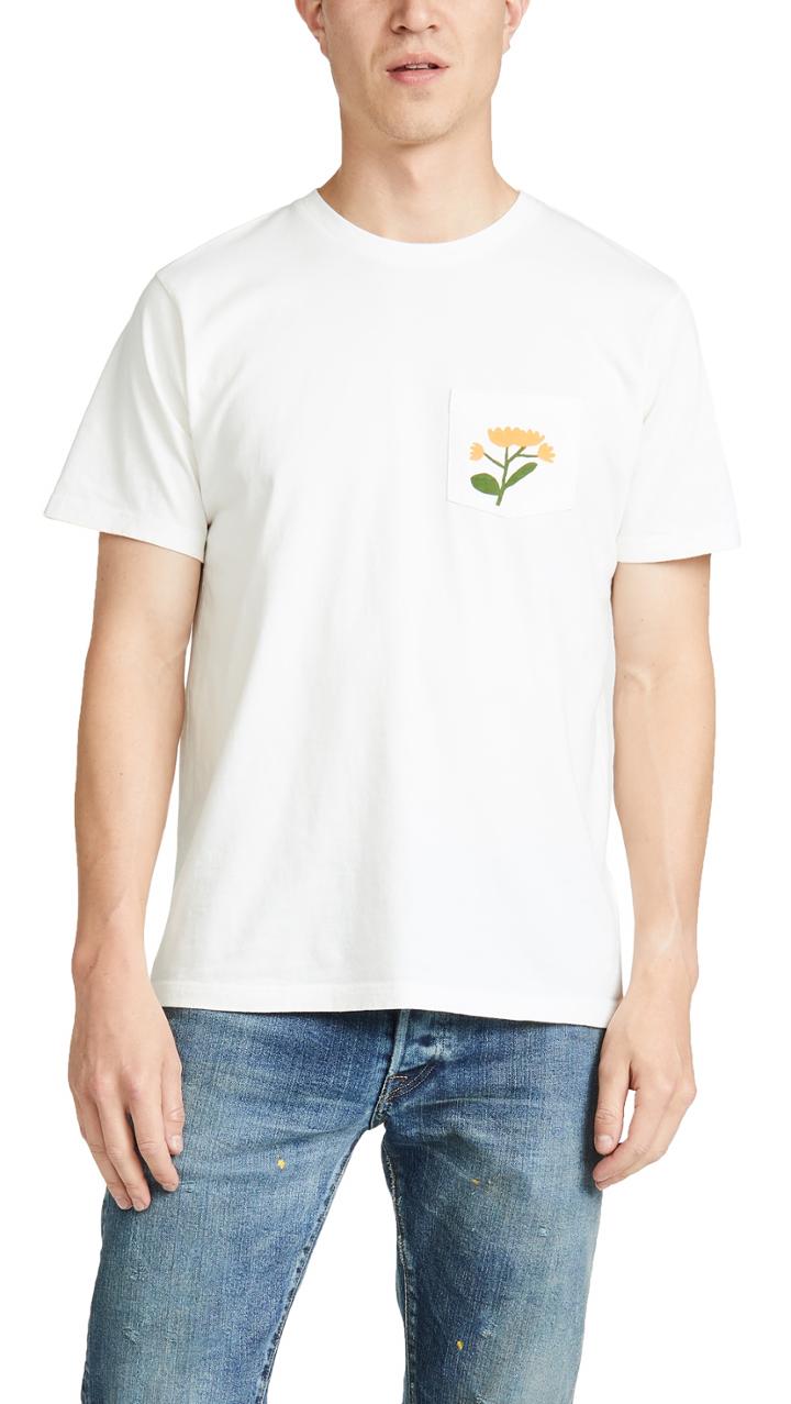 Mollusk Short Sleeve Soft Harvest Print Pocket Tee
