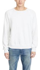 Save Khaki Long Sleeve Heather Fleece Crew Neck Sweatshirt