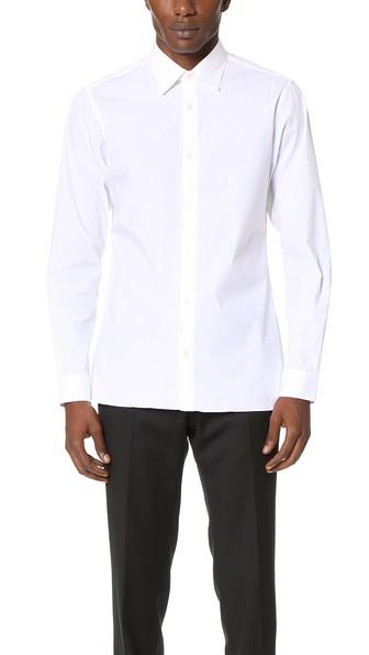 Z Zegna Slim Poplin Shirt