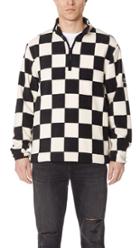 Stussy Checkered Mock Neck Fleece