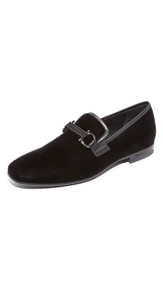 Salvatore Ferragamo Party Velvet Loafers