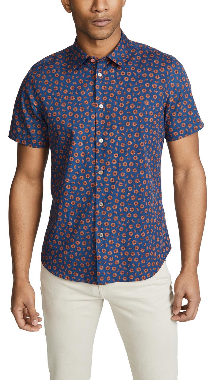 Ps Paul Smith Small Floral Button Down Shirt