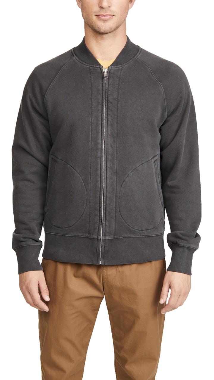 Madewell Letterman Zip Sweatshirt