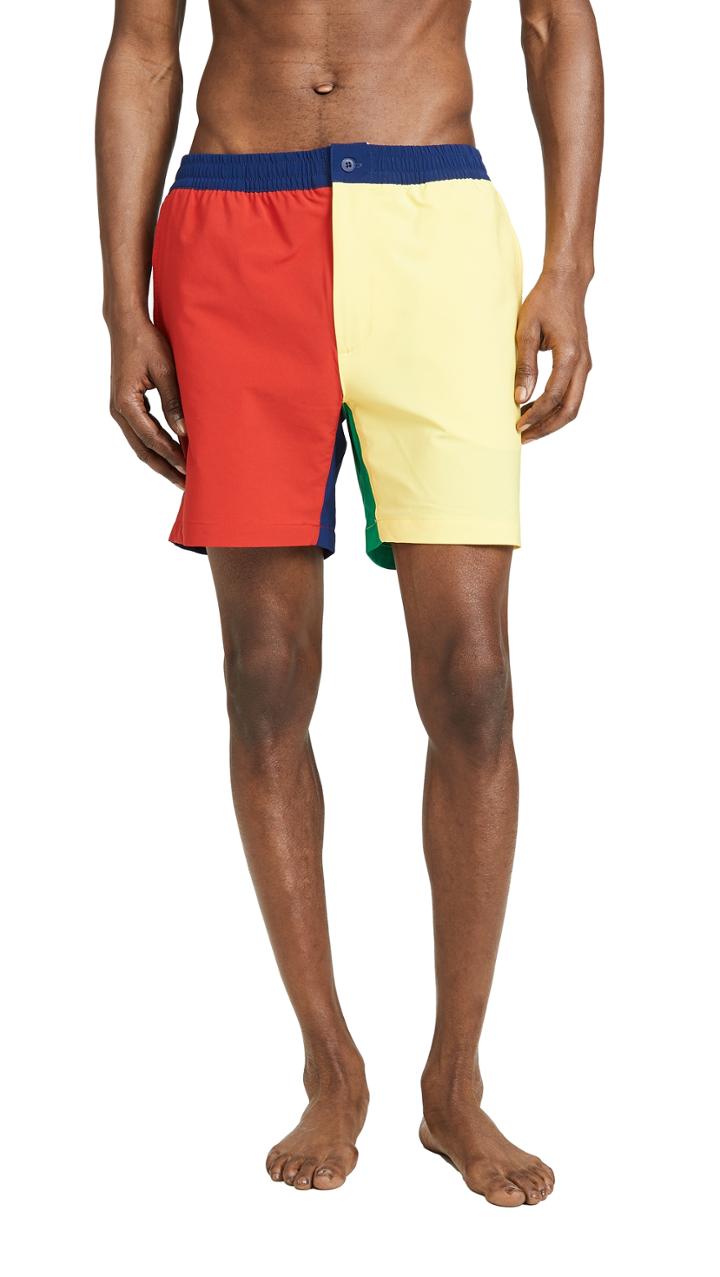 Polo Ralph Lauren Colorblocked Swim Trunks