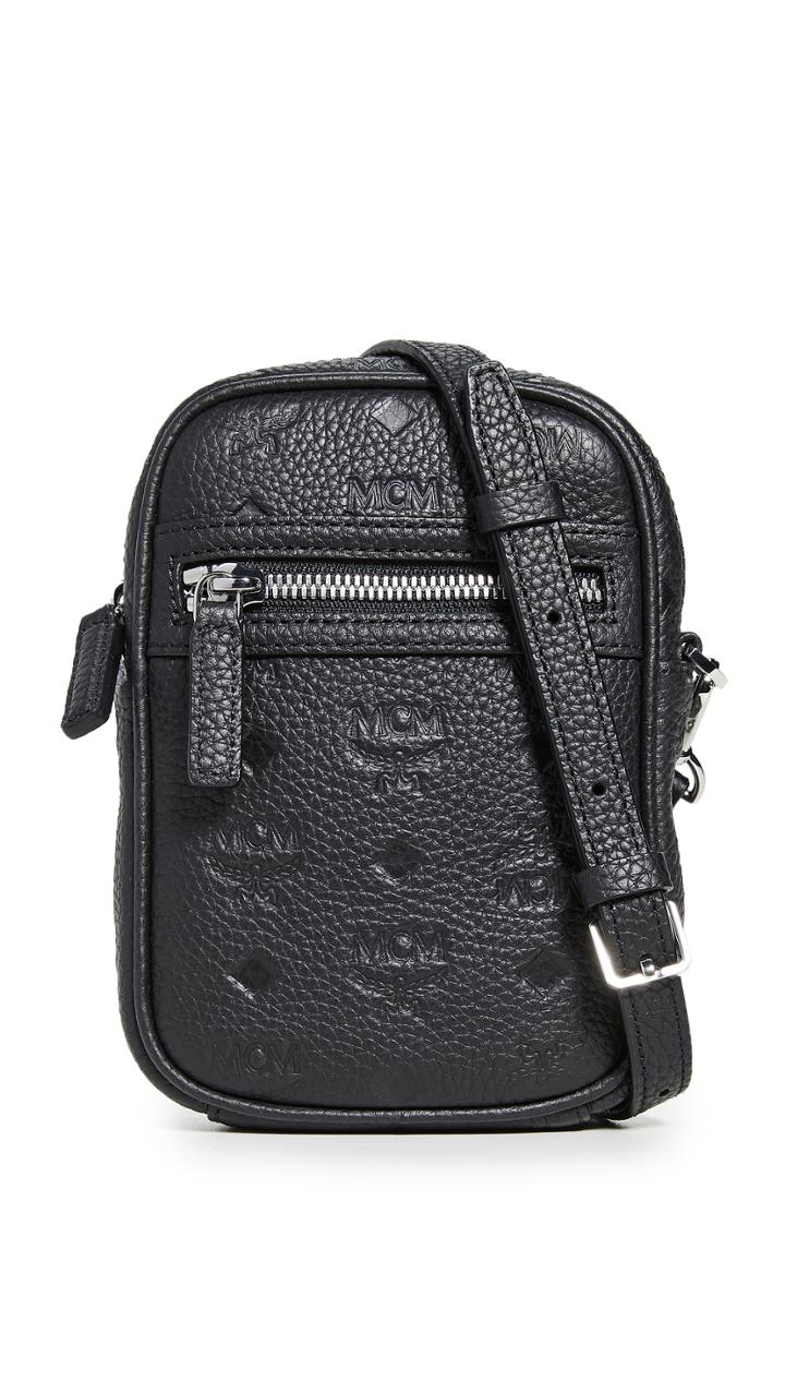 Mcm Max Leather Small Crossbody Bag