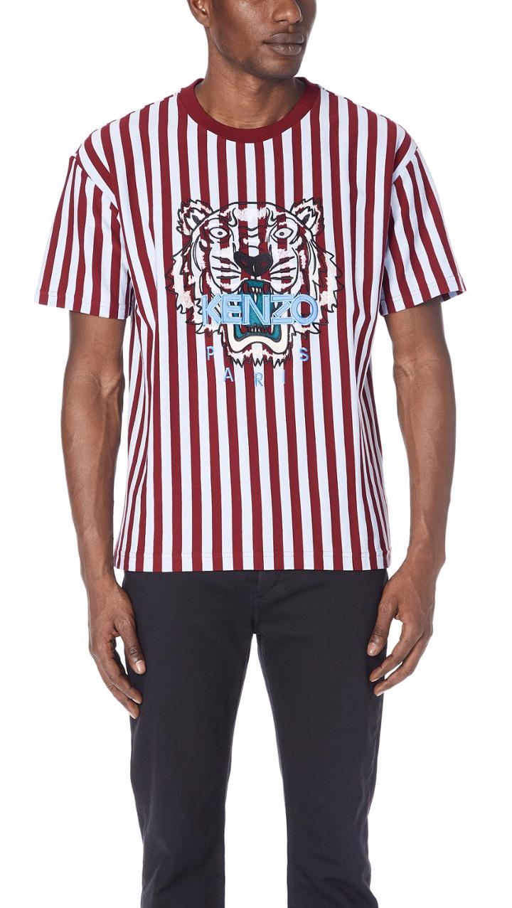 Kenzo Stripe Tiger T Shirt