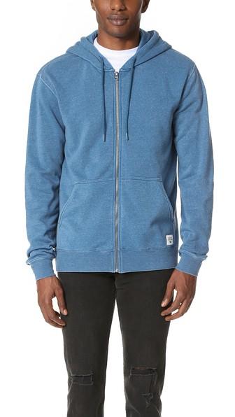 Rvca Rvca Label Sun Wash Zip Hoodie