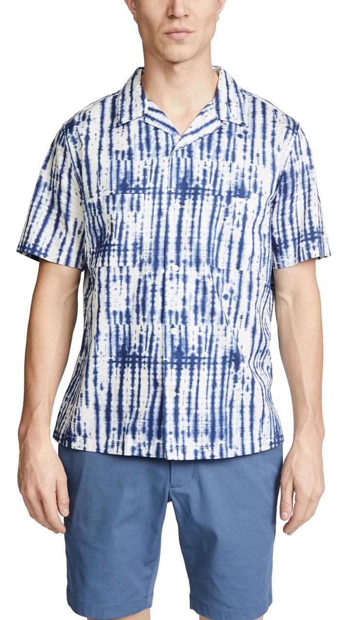 Vince Shibori Printed Cabana Shirt