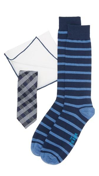 The Tie Bar Splattered Gingham Tie Set