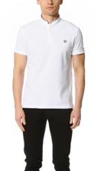The Kooples Polo Shirt With Embroidered Stand Up Collar