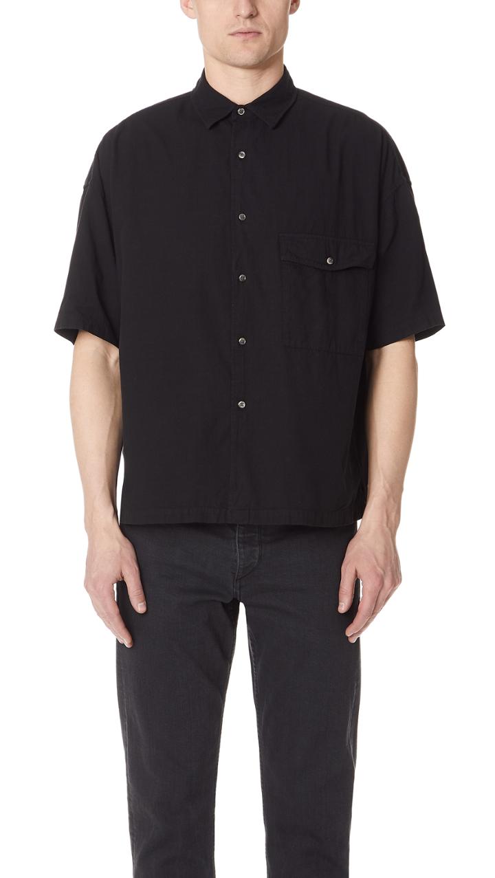 Gustav Von Aschenbach The Chest Pocket Short Sleeve Cotton Shirt