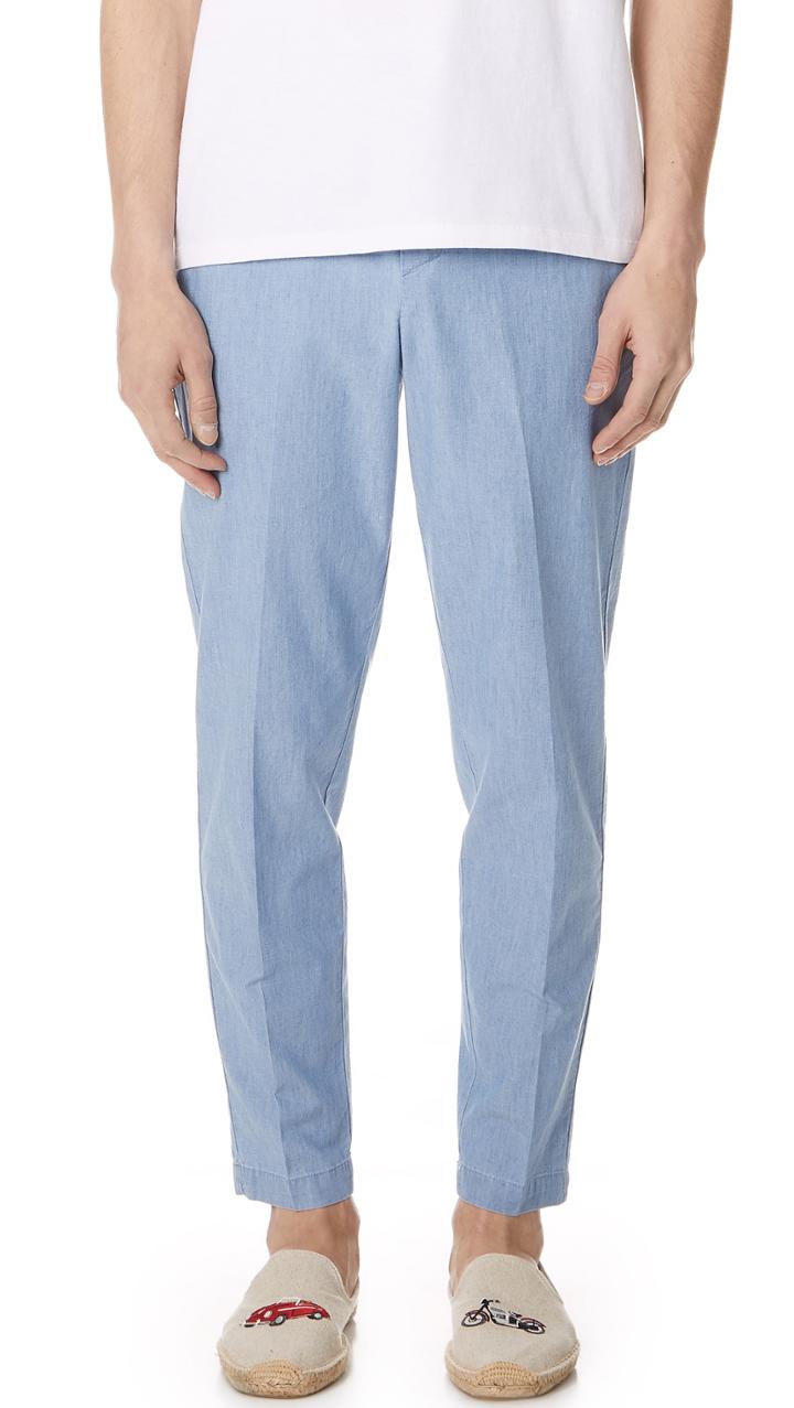 Maison Kitsune Chambray City Pants